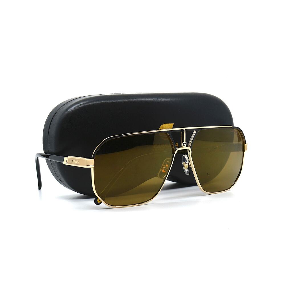 BRAND NEW CARRERA 1052/S BLACK/GOLD BROWN POLARIZED SUNGLASSES - Picture 7 of 10